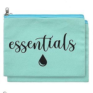 NWOT Women’s Makeup Accessory Sky Blue Cosmetic Bag With Fun Saying-Essentials
